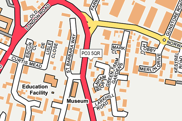 PO3 5QR map - OS OpenMap – Local (Ordnance Survey)