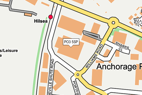 PO3 5SP map - OS OpenMap – Local (Ordnance Survey)