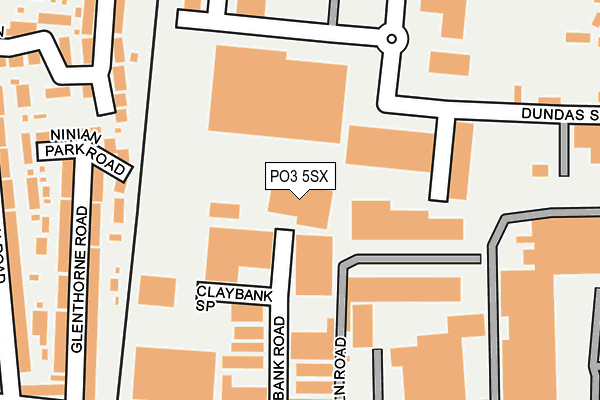 PO3 5SX map - OS OpenMap – Local (Ordnance Survey) PO3 5SX map - OS OpenMap – Local (Ordnance Survey)