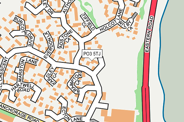 PO3 5TJ map - OS OpenMap – Local (Ordnance Survey) PO3 5TJ map - OS OpenMap – Local (Ordnance Survey)