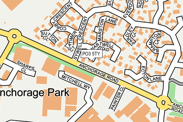 PO3 5TY map - OS OpenMap – Local (Ordnance Survey) PO3 5TY map - OS OpenMap – Local (Ordnance Survey)
