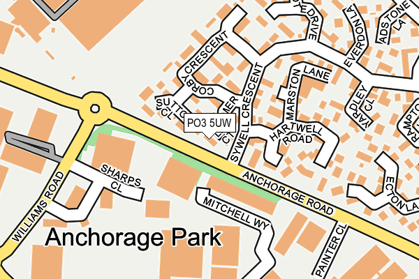 PO3 5UW map - OS OpenMap – Local (Ordnance Survey) PO3 5UW map - OS OpenMap – Local (Ordnance Survey)
