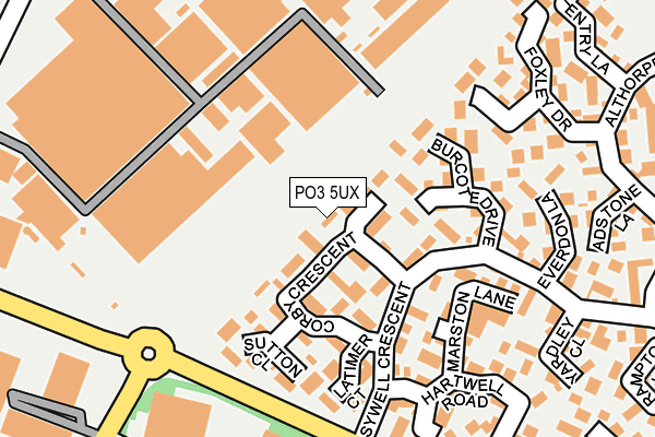 PO3 5UX map - OS OpenMap – Local (Ordnance Survey) PO3 5UX map - OS OpenMap – Local (Ordnance Survey)