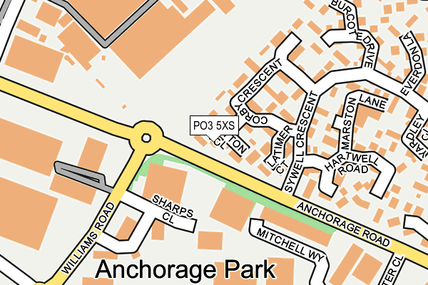PO3 5XS map - OS OpenMap – Local (Ordnance Survey) PO3 5XS map - OS OpenMap – Local (Ordnance Survey)