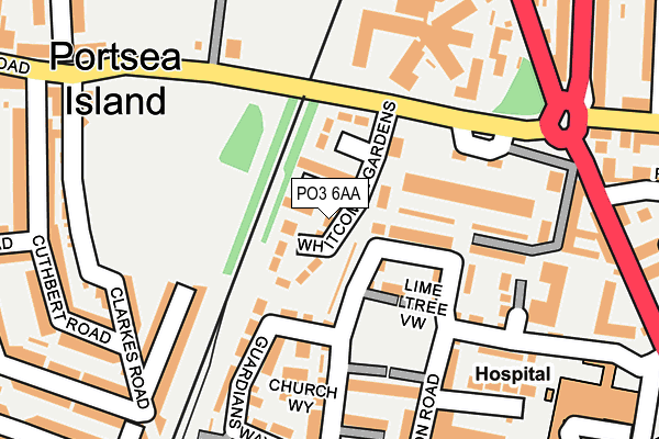 PO3 6AA map - OS OpenMap – Local (Ordnance Survey) PO3 6AA map - OS OpenMap – Local (Ordnance Survey)