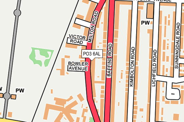 PO3 6AL map - OS OpenMap – Local (Ordnance Survey) PO3 6AL map - OS OpenMap – Local (Ordnance Survey)