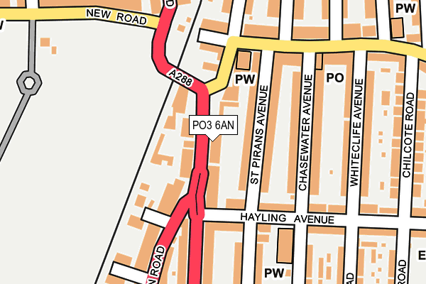 PO3 6AN map - OS OpenMap – Local (Ordnance Survey) PO3 6AN map - OS OpenMap – Local (Ordnance Survey)