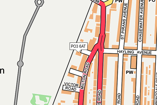 PO3 6AT map - OS OpenMap – Local (Ordnance Survey) PO3 6AT map - OS OpenMap – Local (Ordnance Survey)