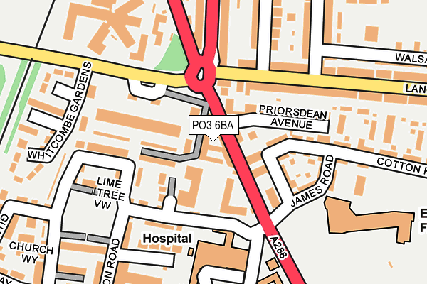 PO3 6BA map - OS OpenMap – Local (Ordnance Survey) PO3 6BA map - OS OpenMap – Local (Ordnance Survey)