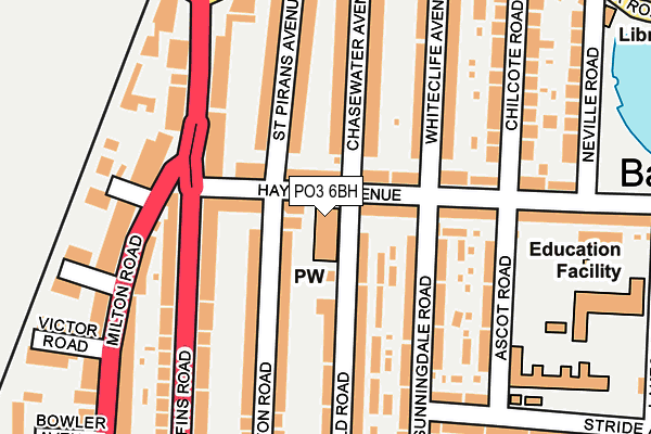 PO3 6BH map - OS OpenMap – Local (Ordnance Survey) PO3 6BH map - OS OpenMap – Local (Ordnance Survey)