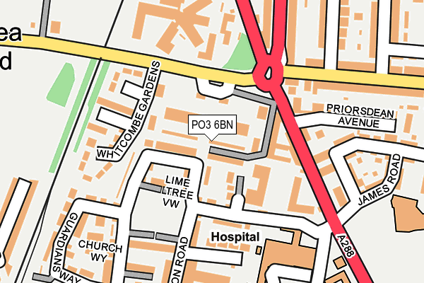 PO3 6BN map - OS OpenMap – Local (Ordnance Survey) PO3 6BN map - OS OpenMap – Local (Ordnance Survey)
