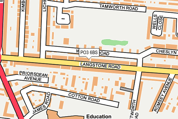 PO3 6BS map - OS OpenMap – Local (Ordnance Survey) PO3 6BS map - OS OpenMap – Local (Ordnance Survey)