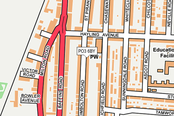 PO3 6BY map - OS OpenMap – Local (Ordnance Survey) PO3 6BY map - OS OpenMap – Local (Ordnance Survey)