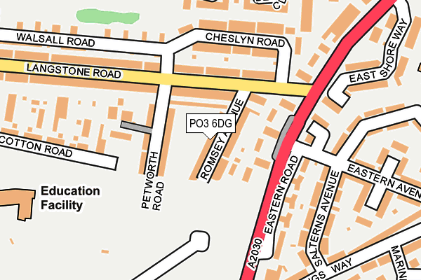 PO3 6DG map - OS OpenMap – Local (Ordnance Survey) PO3 6DG map - OS OpenMap – Local (Ordnance Survey)