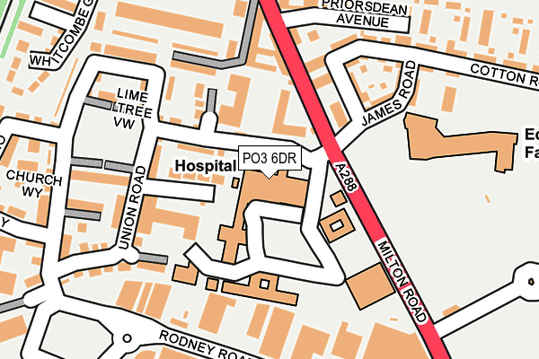 PO3 6DR map - OS OpenMap – Local (Ordnance Survey) PO3 6DR map - OS OpenMap – Local (Ordnance Survey)