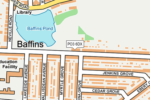 PO3 6DX map - OS OpenMap – Local (Ordnance Survey) PO3 6DX map - OS OpenMap – Local (Ordnance Survey)