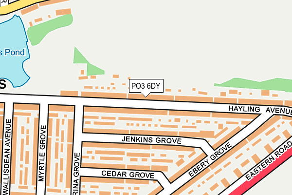 PO3 6DY map - OS OpenMap – Local (Ordnance Survey) PO3 6DY map - OS OpenMap – Local (Ordnance Survey)