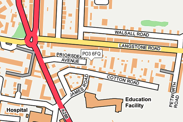 PO3 6FQ map - OS OpenMap – Local (Ordnance Survey) PO3 6FQ map - OS OpenMap – Local (Ordnance Survey)
