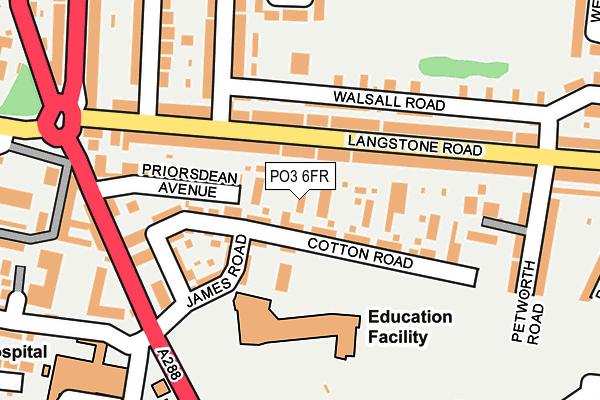 PO3 6FR map - OS OpenMap – Local (Ordnance Survey) PO3 6FR map - OS OpenMap – Local (Ordnance Survey)