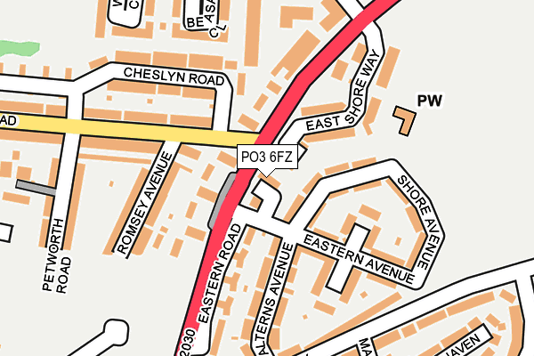 PO3 6FZ map - OS OpenMap – Local (Ordnance Survey) PO3 6FZ map - OS OpenMap – Local (Ordnance Survey)