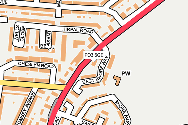 PO3 6GE map - OS OpenMap – Local (Ordnance Survey) PO3 6GE map - OS OpenMap – Local (Ordnance Survey)
