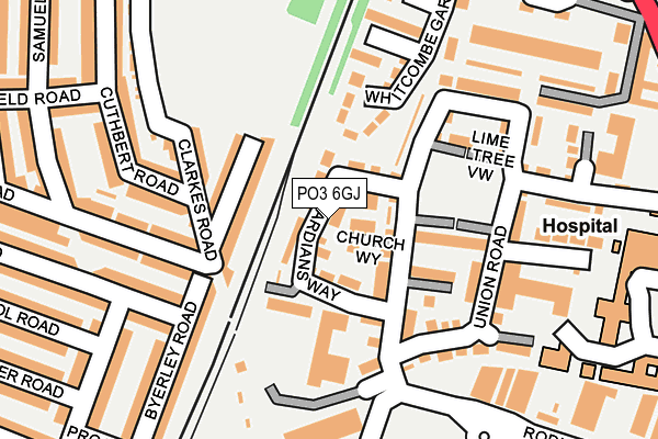PO3 6GJ map - OS OpenMap – Local (Ordnance Survey) PO3 6GJ map - OS OpenMap – Local (Ordnance Survey)