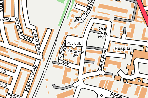 PO3 6GL map - OS OpenMap – Local (Ordnance Survey) PO3 6GL map - OS OpenMap – Local (Ordnance Survey)