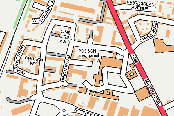 PO3 6GN map - OS OpenMap – Local (Ordnance Survey) PO3 6GN map - OS OpenMap – Local (Ordnance Survey)