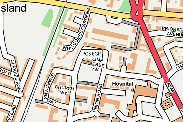 PO3 6GP map - OS OpenMap – Local (Ordnance Survey) PO3 6GP map - OS OpenMap – Local (Ordnance Survey)