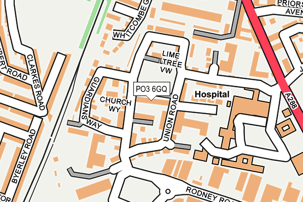 PO3 6GQ map - OS OpenMap – Local (Ordnance Survey) PO3 6GQ map - OS OpenMap – Local (Ordnance Survey)
