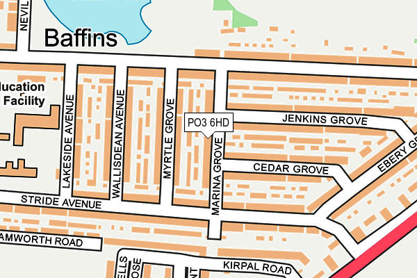 PO3 6HD map - OS OpenMap – Local (Ordnance Survey)