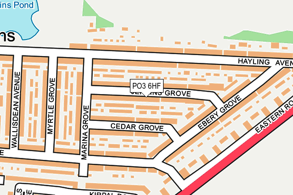 PO3 6HF map - OS OpenMap – Local (Ordnance Survey) PO3 6HF map - OS OpenMap – Local (Ordnance Survey)
