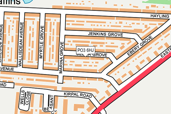 PO3 6HJ map - OS OpenMap – Local (Ordnance Survey) PO3 6HJ map - OS OpenMap – Local (Ordnance Survey)