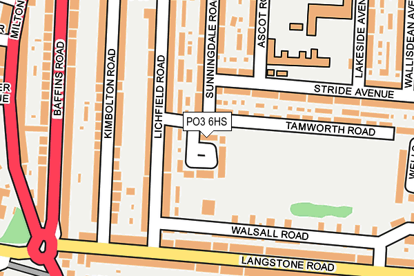 PO3 6HS map - OS OpenMap – Local (Ordnance Survey) PO3 6HS map - OS OpenMap – Local (Ordnance Survey)