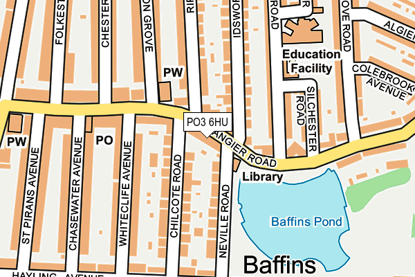 PO3 6HU map - OS OpenMap – Local (Ordnance Survey) PO3 6HU map - OS OpenMap – Local (Ordnance Survey)