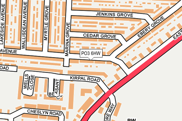 PO3 6HW map - OS OpenMap – Local (Ordnance Survey) PO3 6HW map - OS OpenMap – Local (Ordnance Survey)