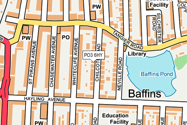 PO3 6HY map - OS OpenMap – Local (Ordnance Survey)