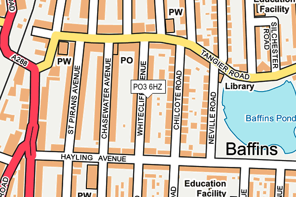 PO3 6HZ map - OS OpenMap – Local (Ordnance Survey)