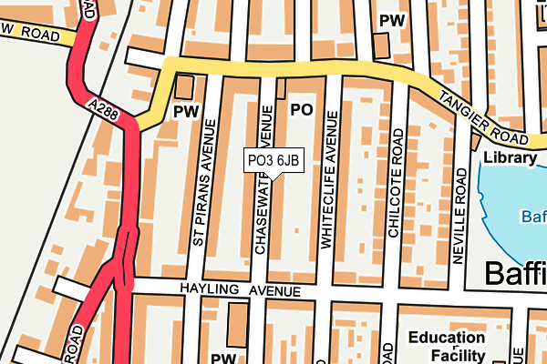 PO3 6JB map - OS OpenMap – Local (Ordnance Survey) PO3 6JB map - OS OpenMap – Local (Ordnance Survey)