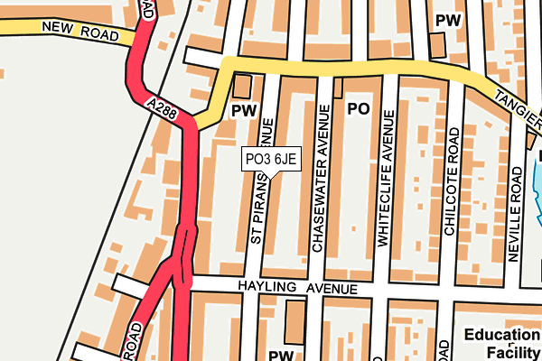 PO3 6JE map - OS OpenMap – Local (Ordnance Survey) PO3 6JE map - OS OpenMap – Local (Ordnance Survey)