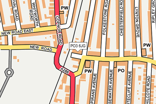 PO3 6JG map - OS OpenMap – Local (Ordnance Survey) PO3 6JG map - OS OpenMap – Local (Ordnance Survey)
