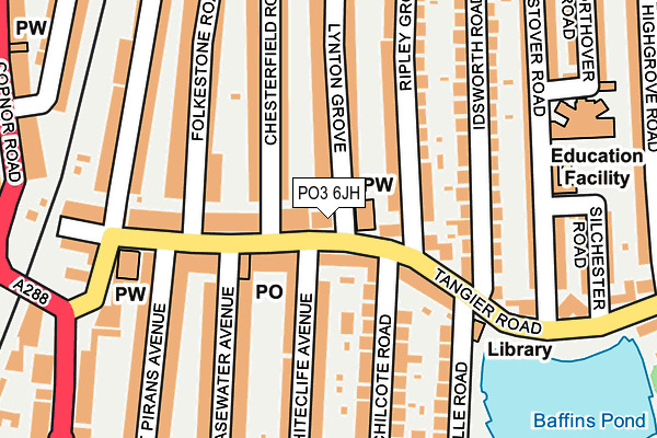 PO3 6JH map - OS OpenMap – Local (Ordnance Survey) PO3 6JH map - OS OpenMap – Local (Ordnance Survey)