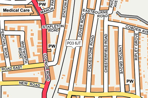 PO3 6JT map - OS OpenMap – Local (Ordnance Survey) PO3 6JT map - OS OpenMap – Local (Ordnance Survey)