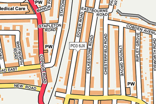 PO3 6JX map - OS OpenMap – Local (Ordnance Survey) PO3 6JX map - OS OpenMap – Local (Ordnance Survey)