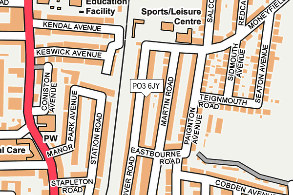 PO3 6JY map - OS OpenMap – Local (Ordnance Survey) PO3 6JY map - OS OpenMap – Local (Ordnance Survey)