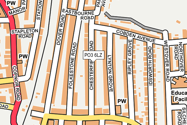 PO3 6LZ map - OS OpenMap – Local (Ordnance Survey) PO3 6LZ map - OS OpenMap – Local (Ordnance Survey)