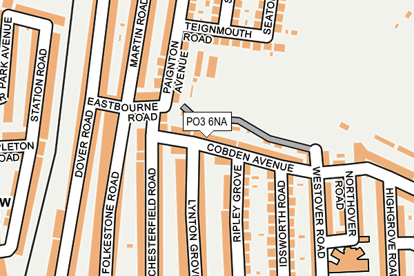 PO3 6NA map - OS OpenMap – Local (Ordnance Survey) PO3 6NA map - OS OpenMap – Local (Ordnance Survey)
