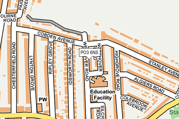PO3 6NS map - OS OpenMap – Local (Ordnance Survey) PO3 6NS map - OS OpenMap – Local (Ordnance Survey)