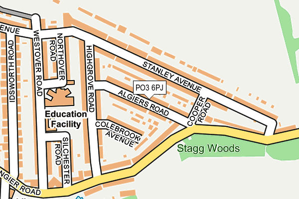 PO3 6PJ map - OS OpenMap – Local (Ordnance Survey) PO3 6PJ map - OS OpenMap – Local (Ordnance Survey)
