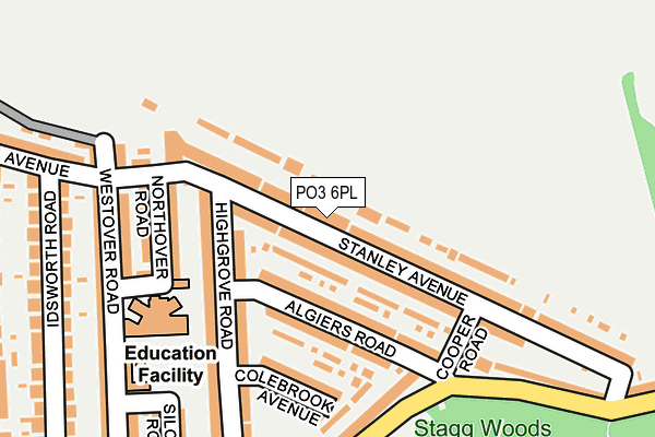 PO3 6PL map - OS OpenMap – Local (Ordnance Survey)
